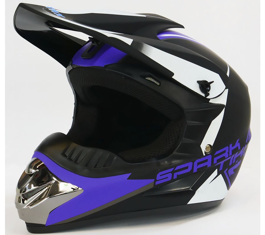Шлем детский кроссовый MOTAX черно-фиолетовый (G7) (51-52) M