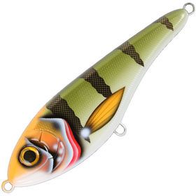 Воблер Джеркбейт Strike Pro Buster Jerk Sinking,  150 мм,  75 гр,  Загл. 0, 5м.-4, 0м.,  Тонущий,  цвет: CWC011 Lightning Perch,  (EG-048#CWC011)
