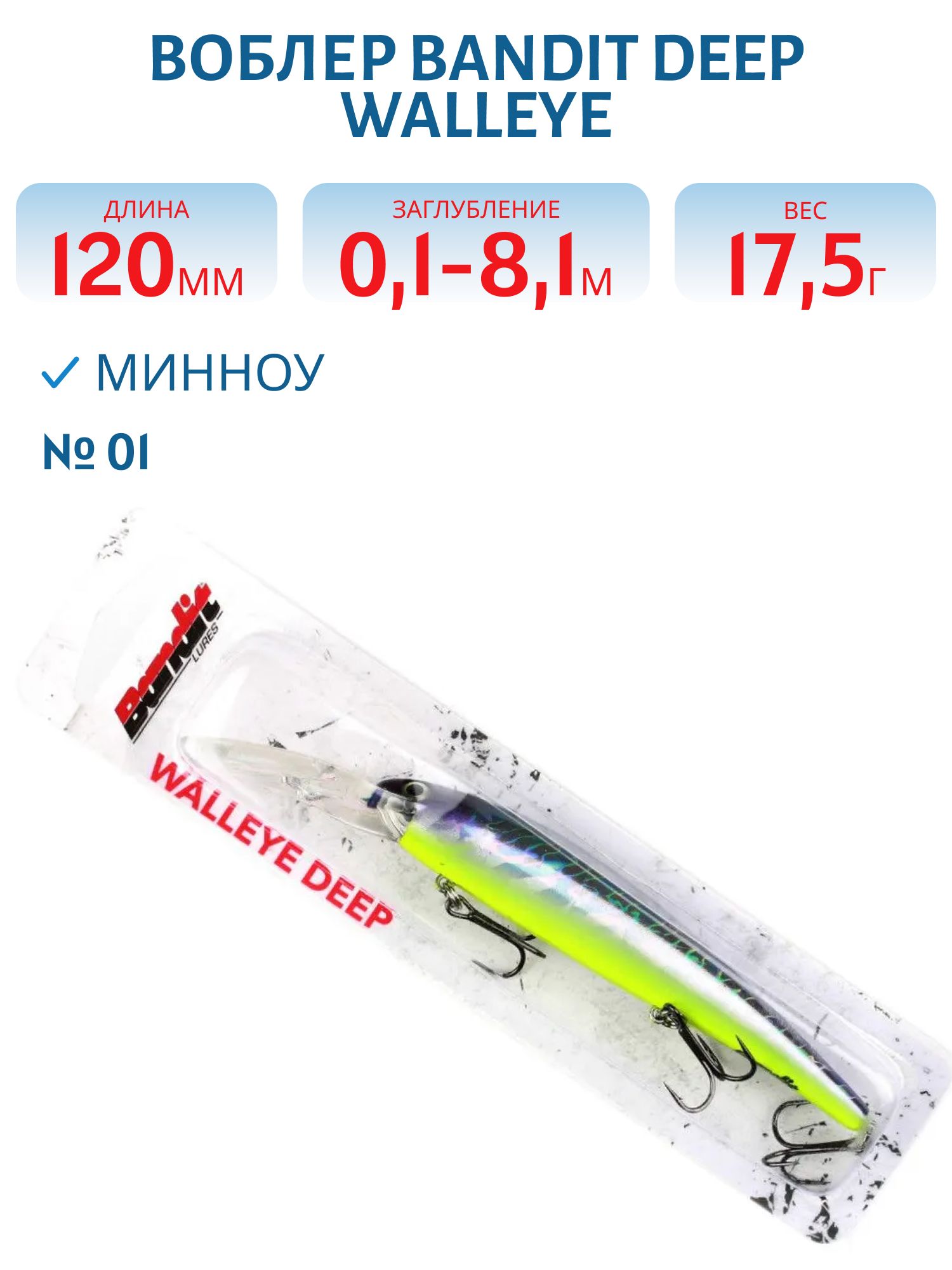 Воблер BANDIT DEEP WALLEYE 01