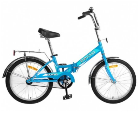 Велосипед колёса 20" складной ДЕСНА 2100, 1 скорость, рама сталь 13" (голубой)