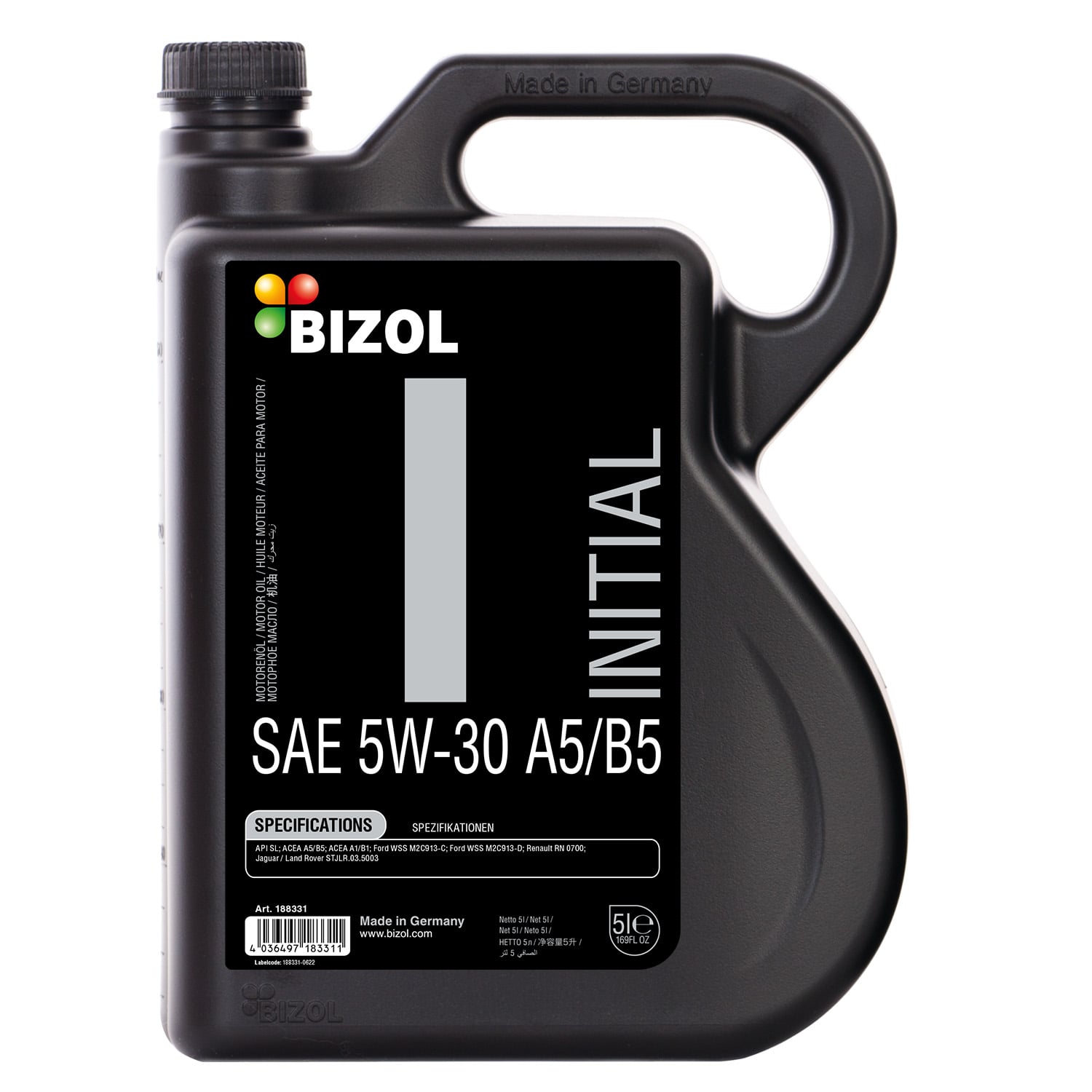 BIZOL НС-СИНТЕТИЧЕСКОЕ INITIAL 5W30 5л A5/B5  моторное масло
