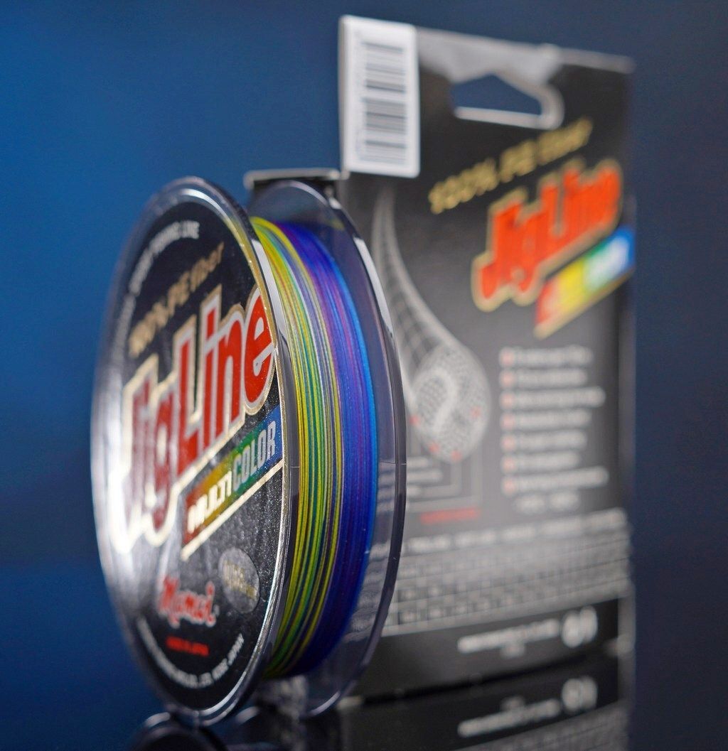 Шнур JigLine Multicolor  0, 08 мм,   5, 6 кг,  100 м 5 цветов по 10м.
