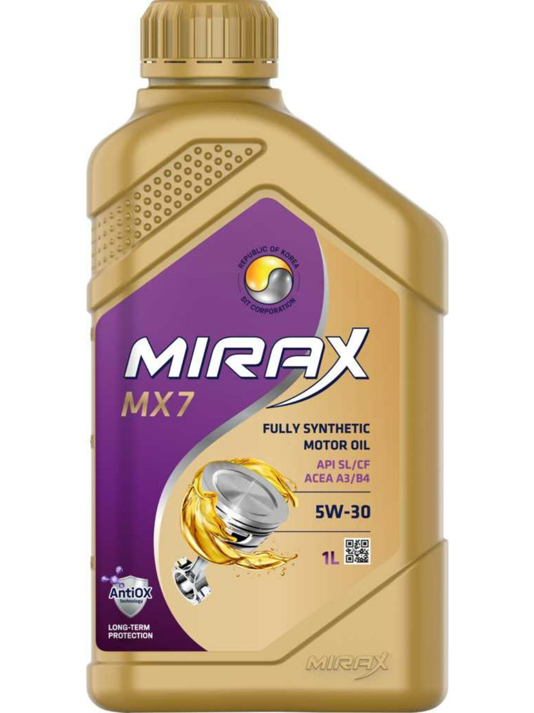 MIRAX MX7 5w30 SL/CF 1л синтетическое моторное масло