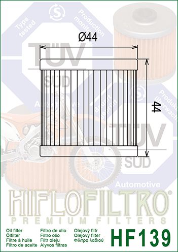 Фильтр масляный Hi-Flo HF139
