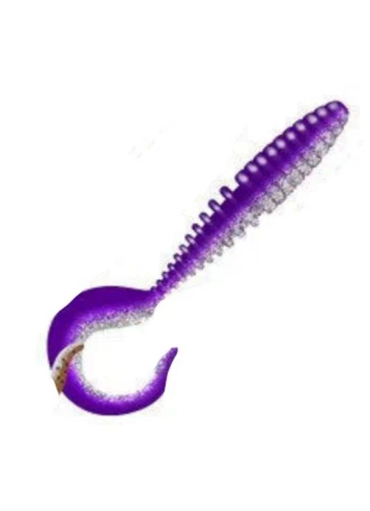 Приманка ZUB-TWIST 150мм(5, 9")-4шт,  (цвет 036) фиолетовый верх-натурал низ