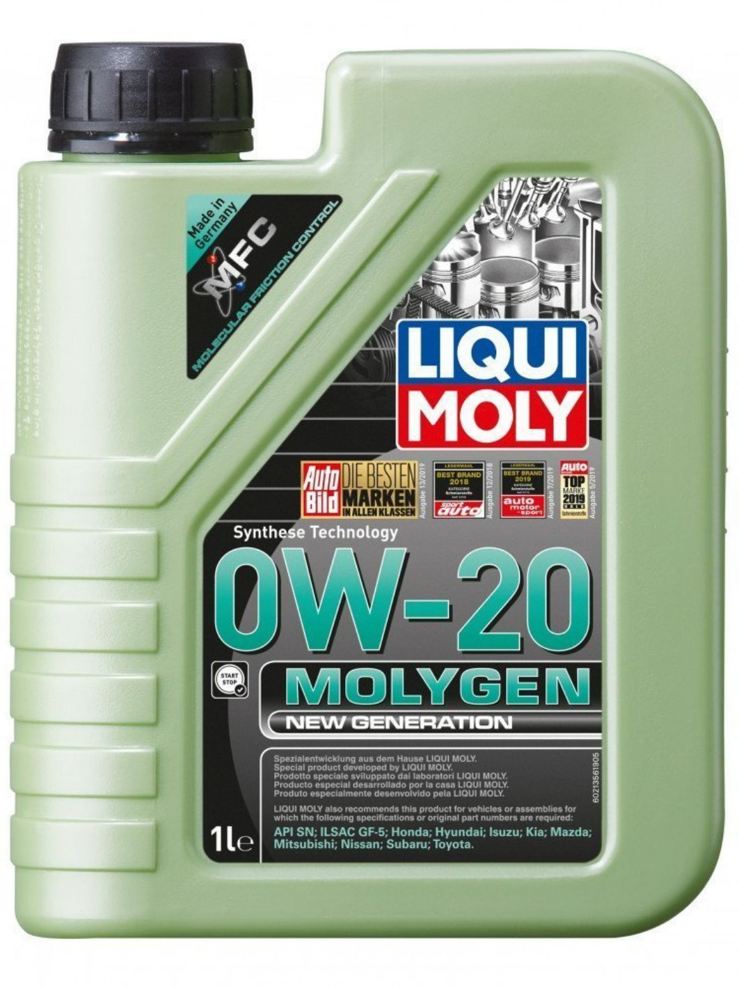 LIQUI MOLY "Molygen New Generation" 0W20 1L синтетическое моторное масло 21356