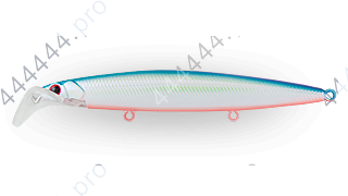 Воблер Минноу Strike Pro Scooter Minnow 110F,  110 мм,  11, 8 гр,  Загл. 1, 5м.-2, 5м.,  Плавающий,  цвет: R114OB Pearl,  (EG-186F#R114OB)