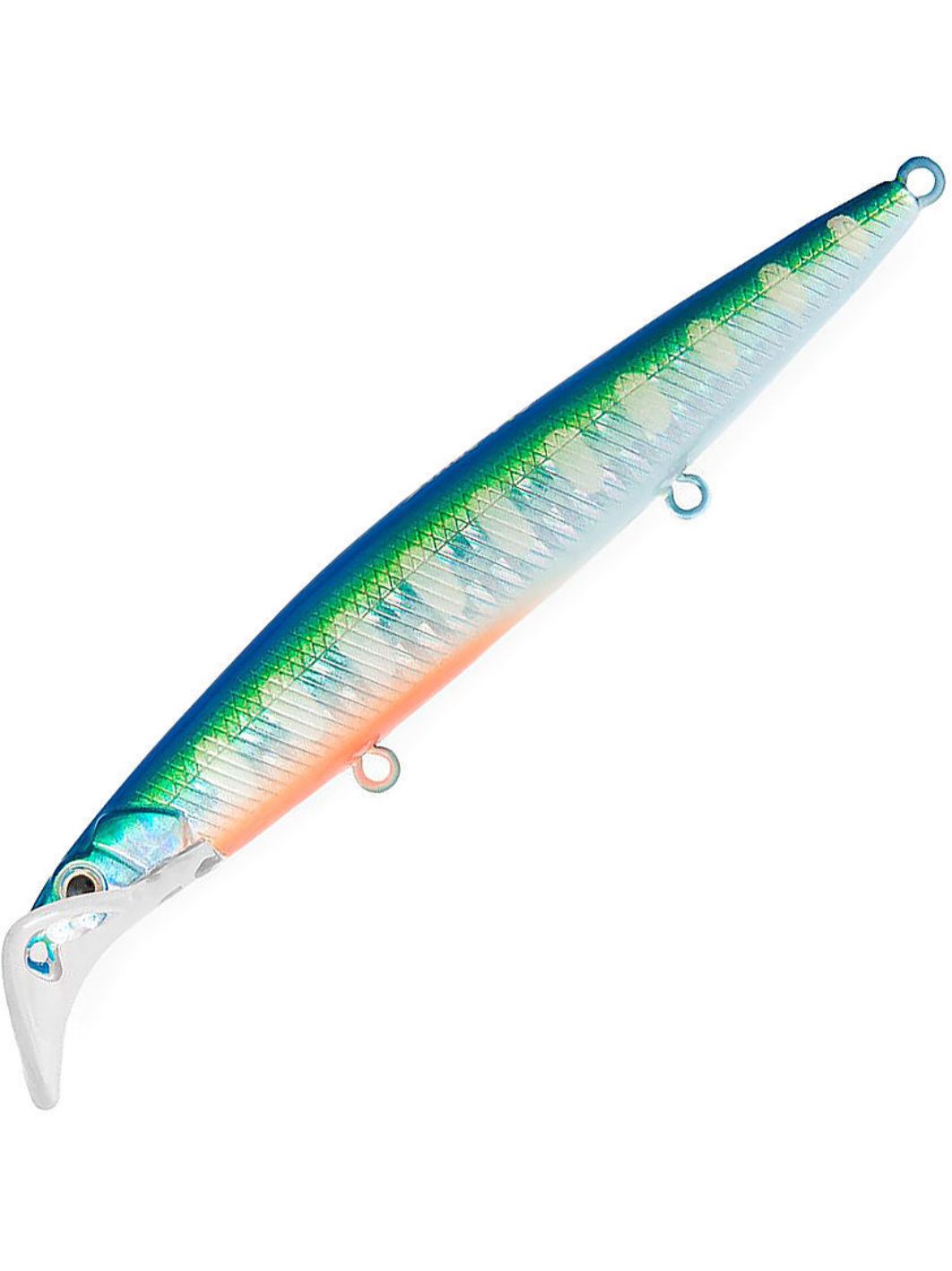 Воблер Минноу Strike Pro Scooter Minnow 110F,  110 мм,  11, 8 гр,  Загл. 1, 5м.-2, 5м.,  Плавающий,  цвет: A150-713 UV Blue Silver OB,  (EG-186F#A150-713)