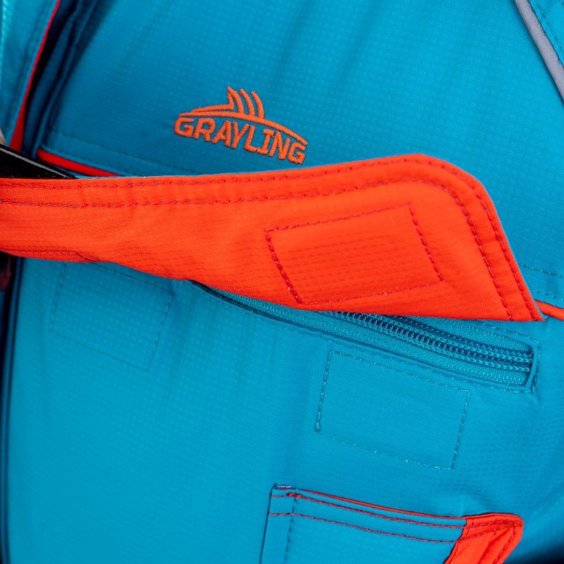 костюм женский для рыбалки grayling камчатка, зимний, бирюзово-оранжевый (р-р 44-46 рост 170-176) м