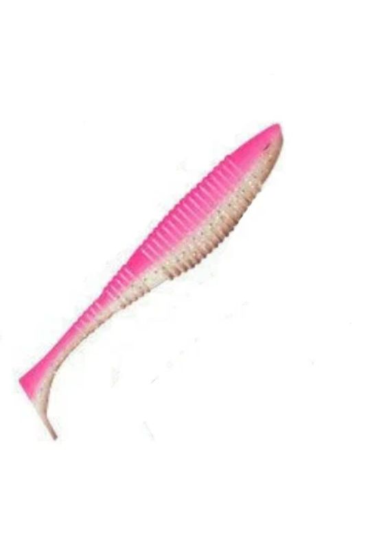 Приманка ZUB-WIBRA 90мм-5шт,  (цвет 038) розовый верх-натурал низ