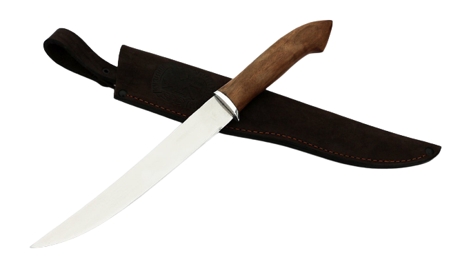 Нож филейный большой  (Назаров) сталь 95*18 орех