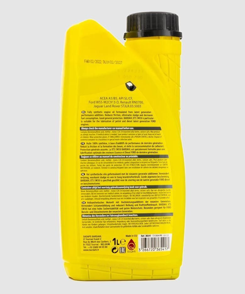 BARDAHL 5W30 XTS A5/B5 SL/CF 1L 36541 синтетическое моторное масло