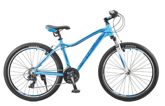 Велосипед колёса 26" горный STELS Miss 6000 V, 18 скоростей, рама алюминий 17" (голубой)