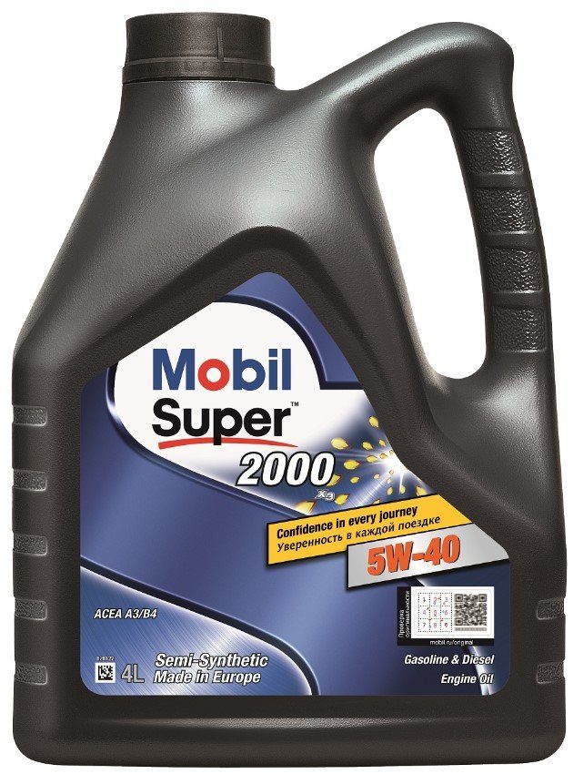 MOBIL 5W40 SUPER-2000 X3 4L полусинтетическое моторное масло
