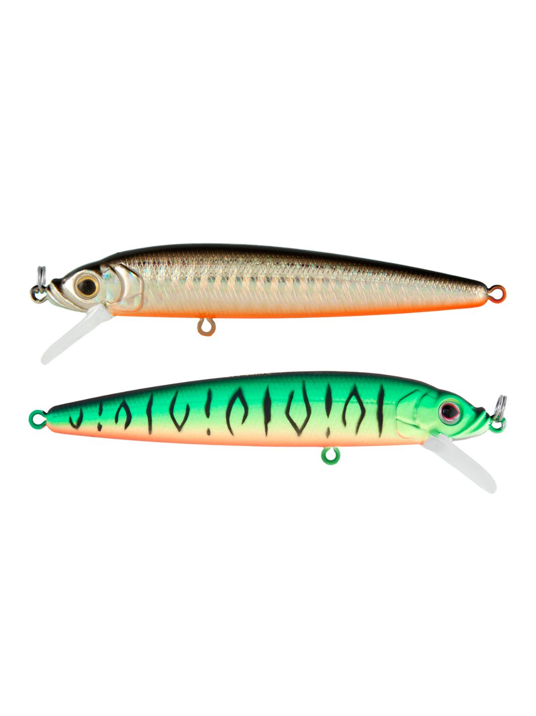 Воблер Минноу Strike Pro Alpha Minnow 95,  95 мм,  9 гр,  Загл. 0, 6м.-1, 6м.,  Плавающий,  цвет: GC01S/A70-713 Double Black Silver OB/Mat Tiger,  (EG-034F#GC01S/A70-713)
