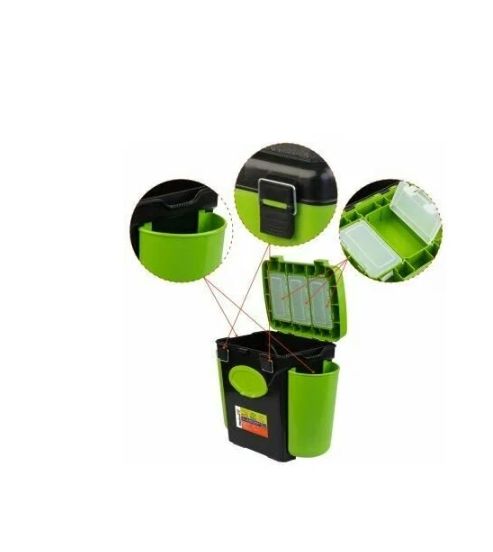 Ящик зимний "FishBox" односекционный (10л) зеленый Helios