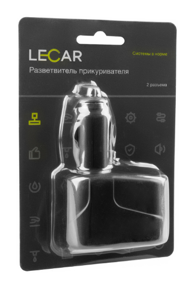 Разветвитель прикуривателя LECAR (2 гнезда) (LECAR000035309)