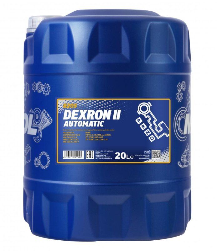 MANNOL ATF Dexron II Automatic 8205 20л трансмиссионное масло