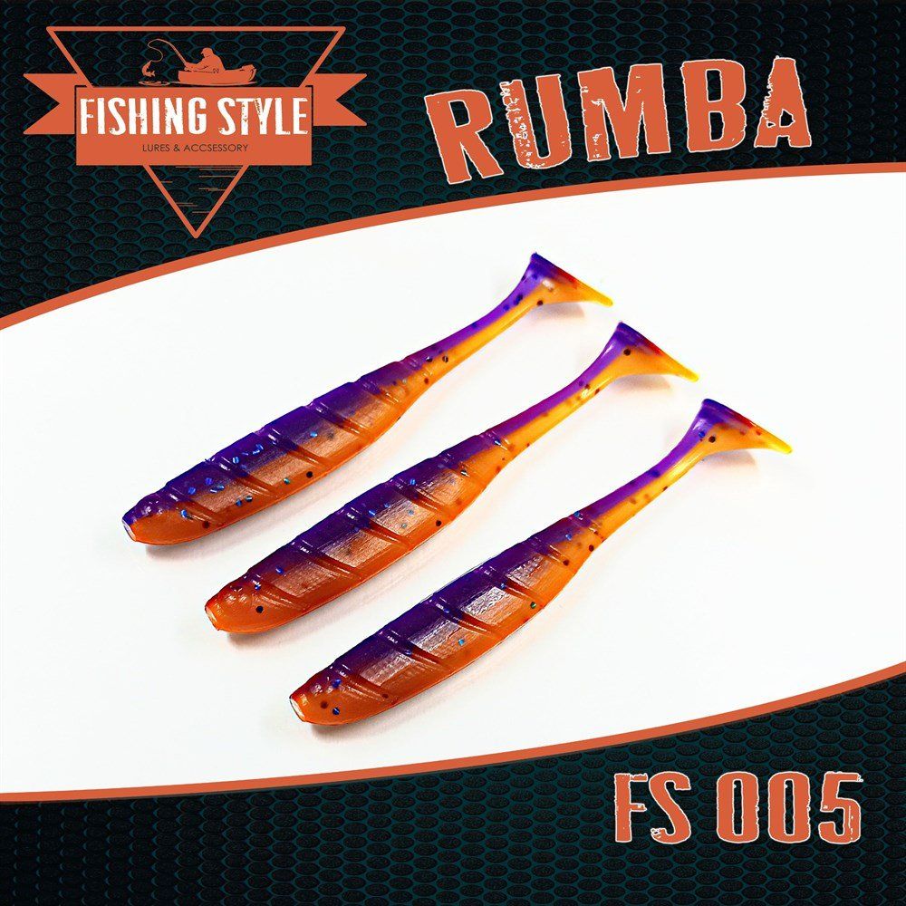 Силиконовая приманка RUMBA 6, 5"(165 мм) уп.3 шт.#005 Maracuja