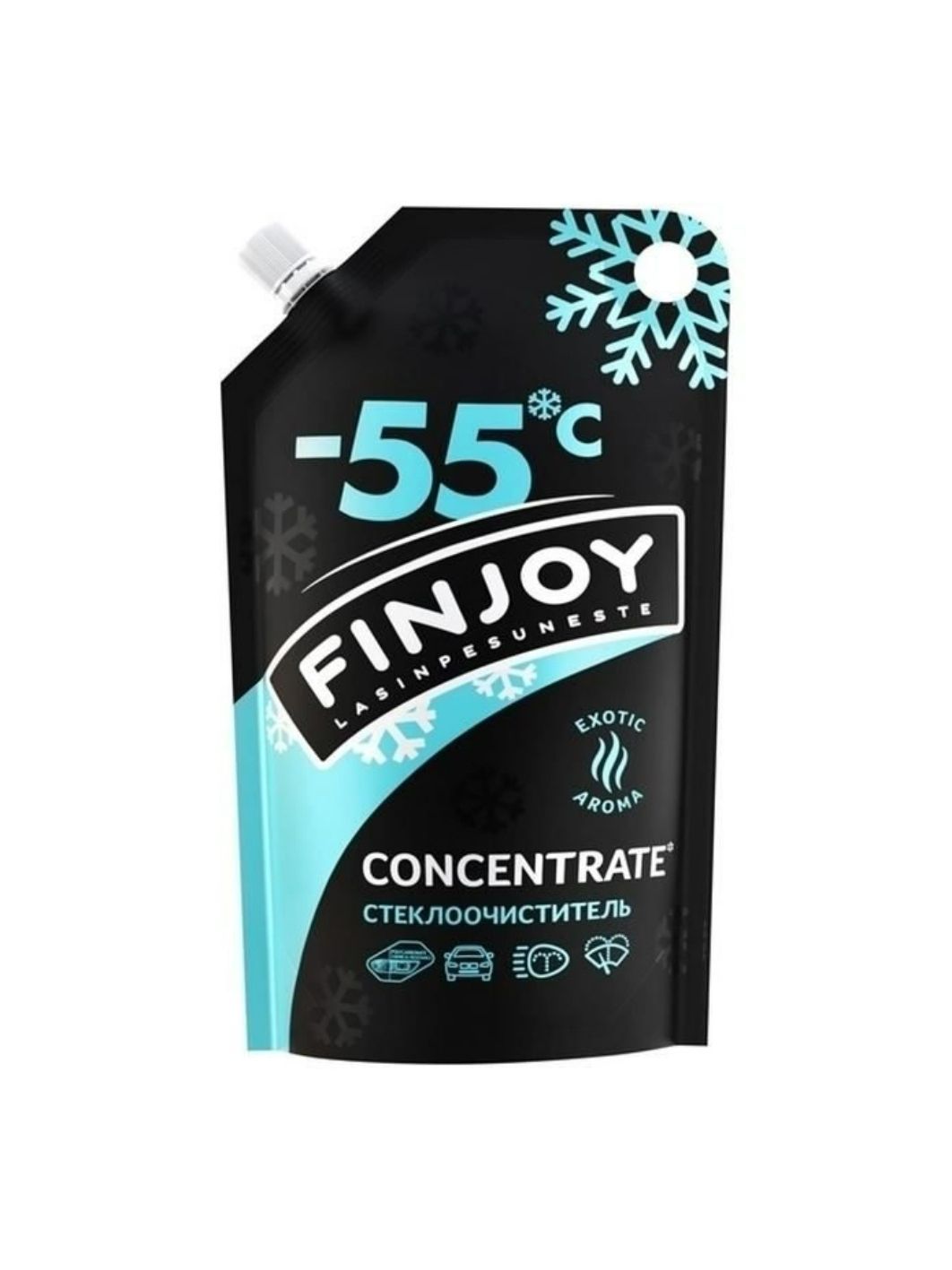 Очиститель стекла FIN JOY -55*С 1л дой-пак концентрат зимний