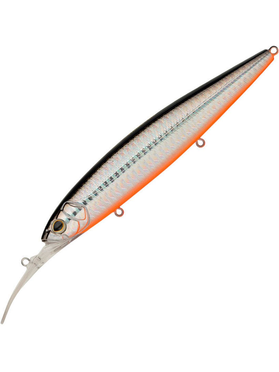 Воблер Минноу Strike Pro Bold Deep Diver 130SP,  130 мм,  25, 7 гр,  Загл. 2, 5м.-5, 0м.,  Нейтральный,  цвет: A70-713 Black Silver OB,  (EG-191L-SP#A70-713)