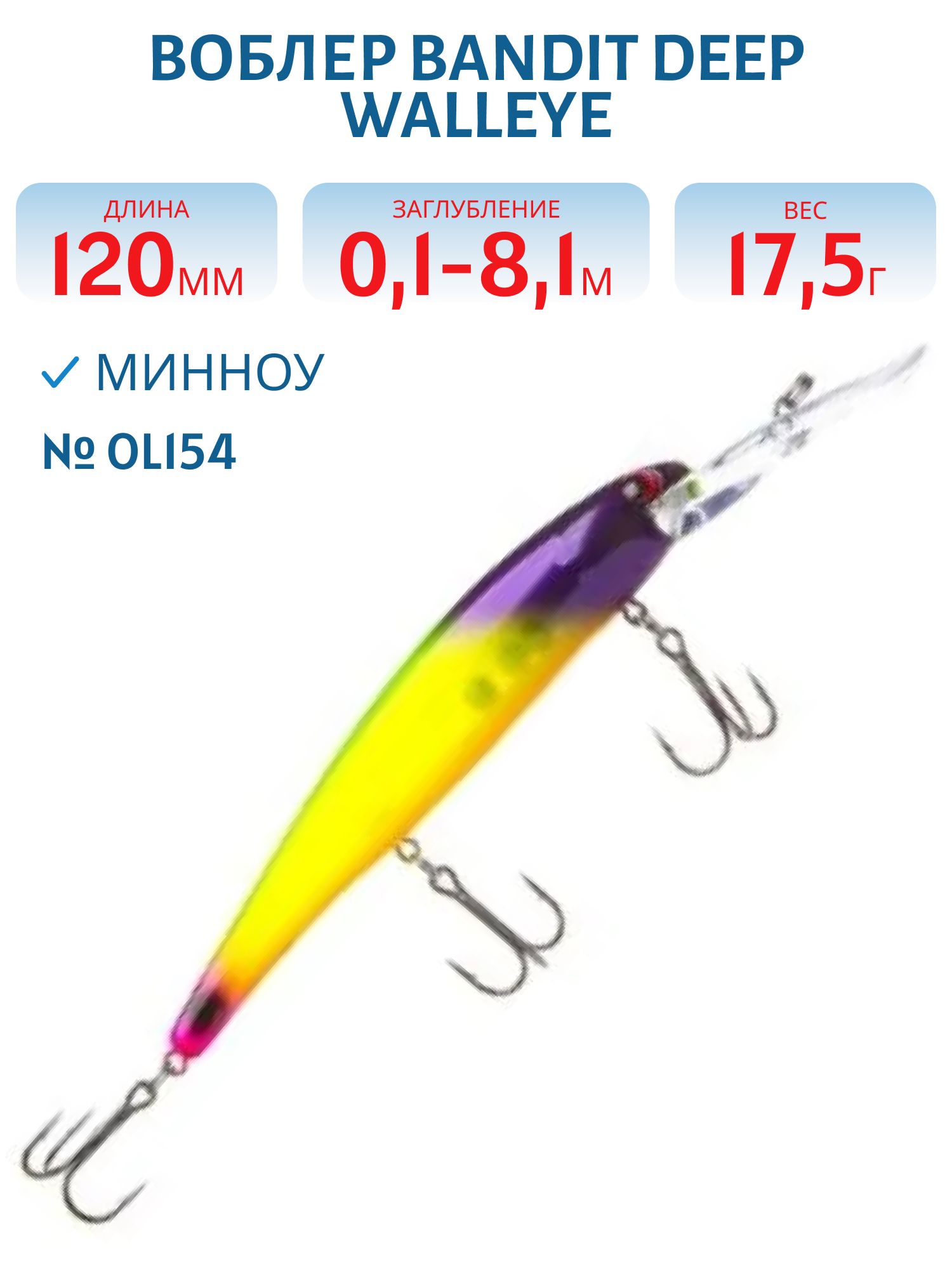 Воблер BANDIT DEEP WALLEYE OL154