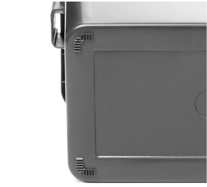 Ящик рыболовный зимний (19л) двухсекционный серый/оранжевый Helios