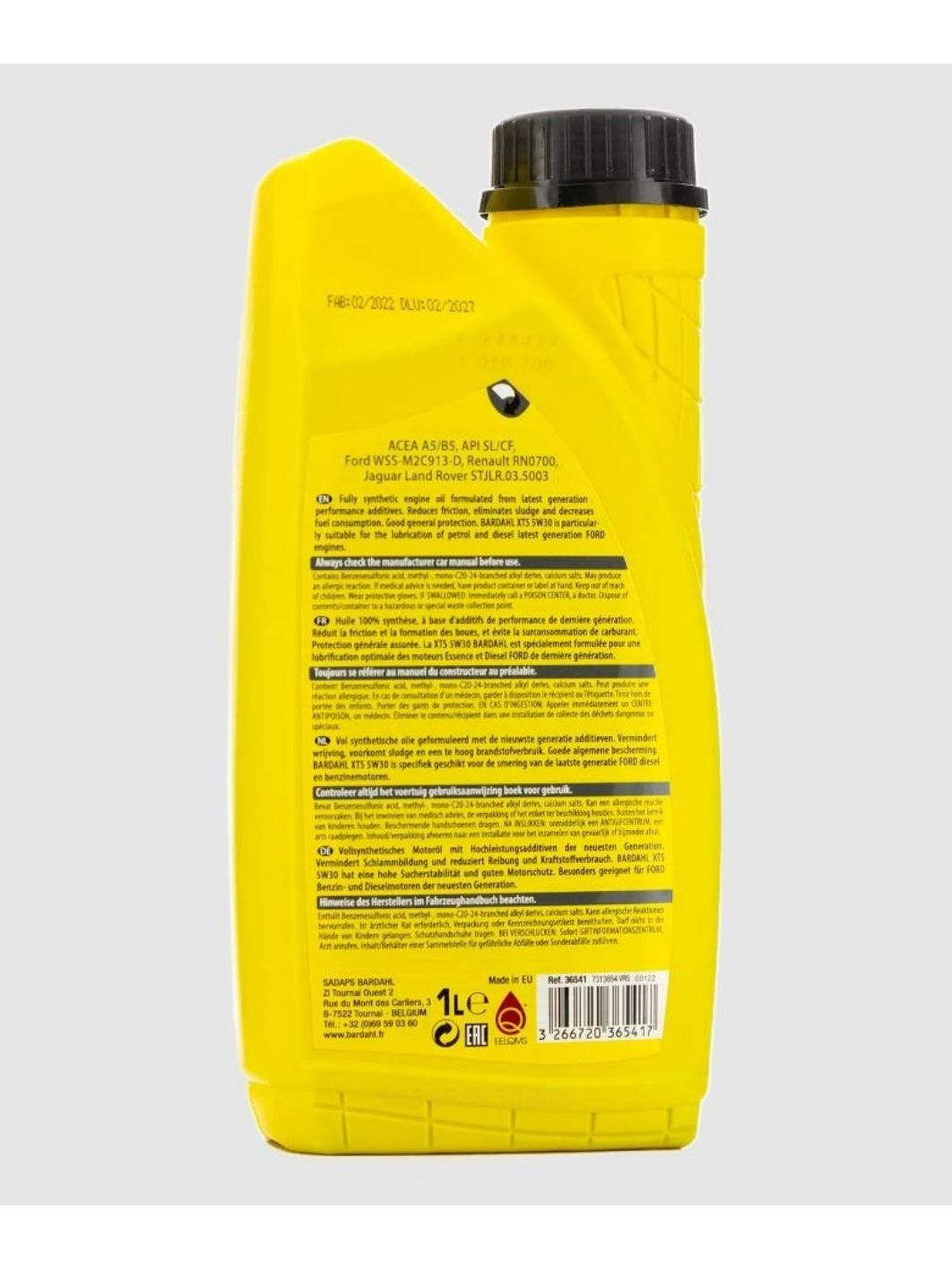 BARDAHL 5W30 XTS A5/B5 SL/CF 1L 36541 синтетическое моторное масло