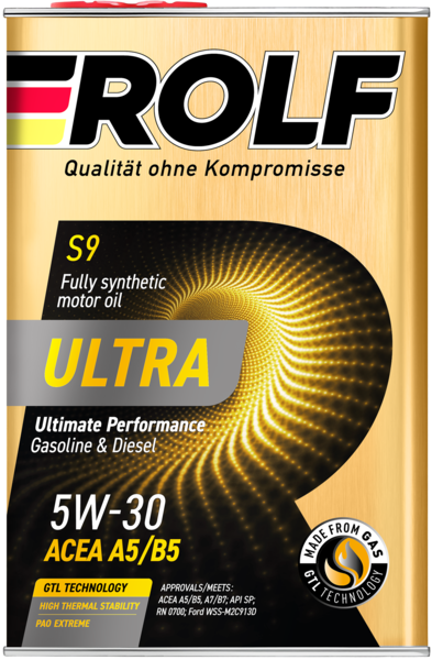 ROLF Ultra 5W30 A5/B5 SР 4л синтетическое моторное масло