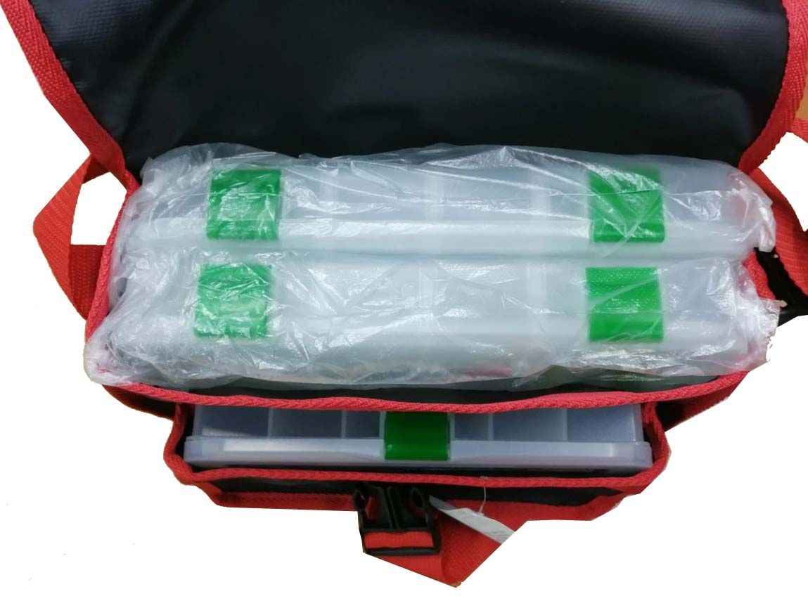 Сумка FisherBox C110 (в комплекте 3 кор. fisherbox: 250-2 шт,  216-1 шт.) цвет: черно-красный