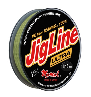 Шнур JigLine Ultra PE  0, 08 мм,  5, 6 кг,  100 м хаки