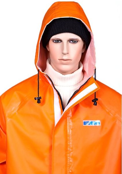 костюм рыболовный рокон фишерман, 48-50, 182-188, оранж (пвх 500 г/м, 10 000 мм вод.ст.) м