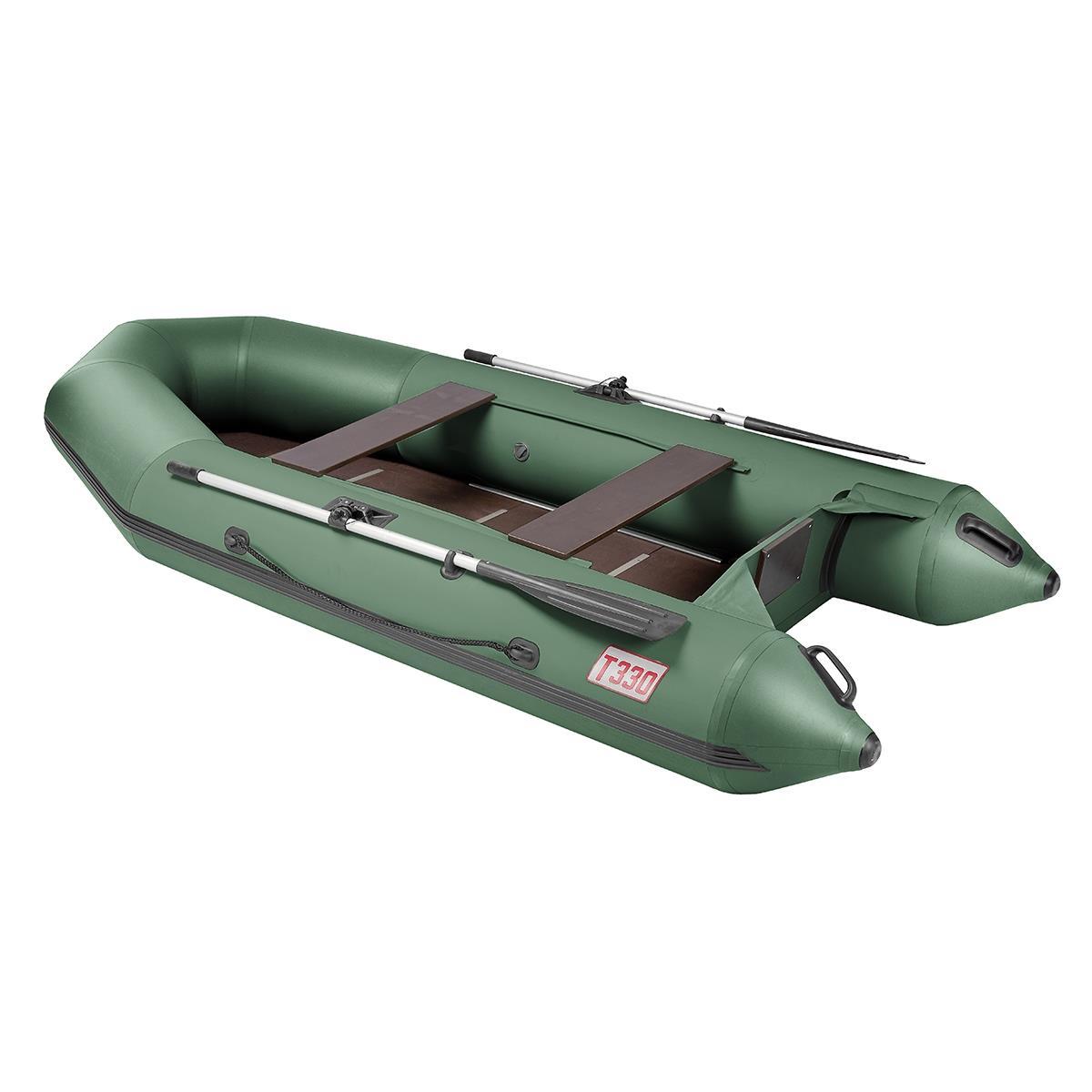 Лодка Капитан Т330 киль+пол зеленая Тонар