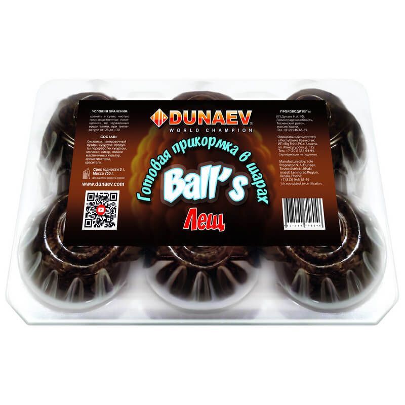 Прикормка "DUNAEV BALLS" 0, 75кг Лещ   