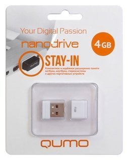 накопитель qumo nanodrive, 4gb usb2.0