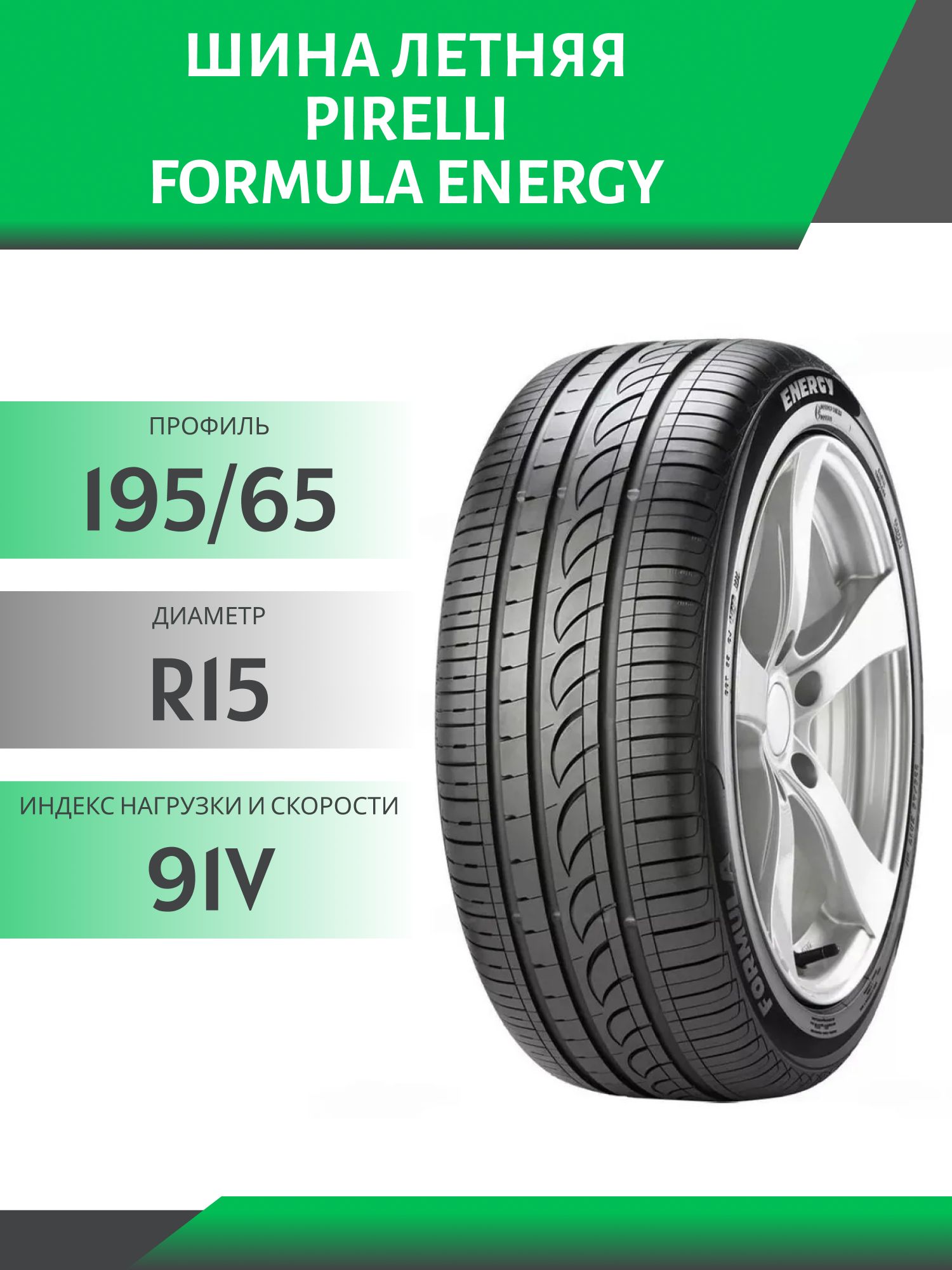 Шина Pirelli Formula Energy 195/65 R15 91V