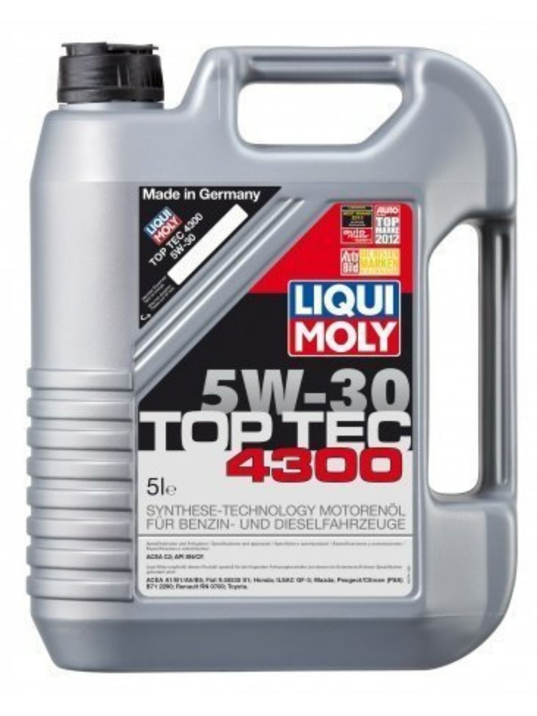 LIQUI MOLY "Top Tec 4300" 5W30 5L синтетическое моторное масло 8031