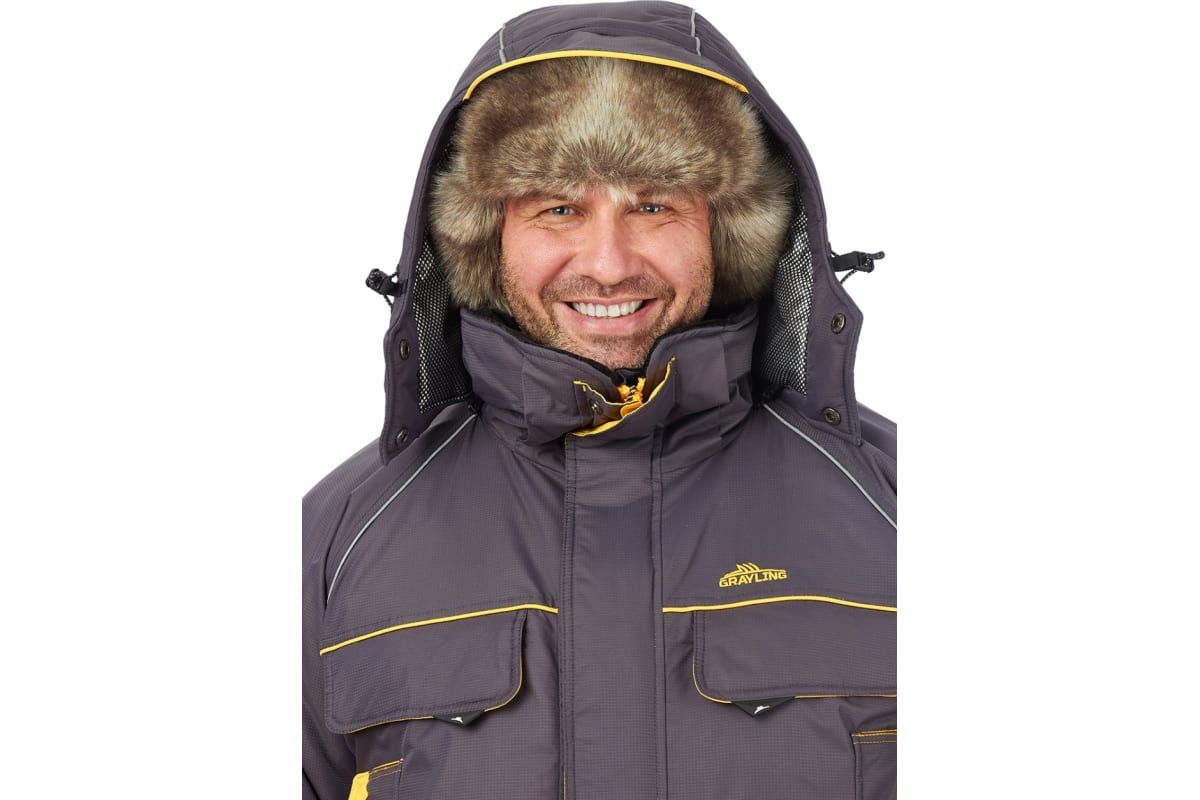 костюм «камчатка 2020» (таслан, серо-желтый) grayling (р-р 56-58 рост 182-188)