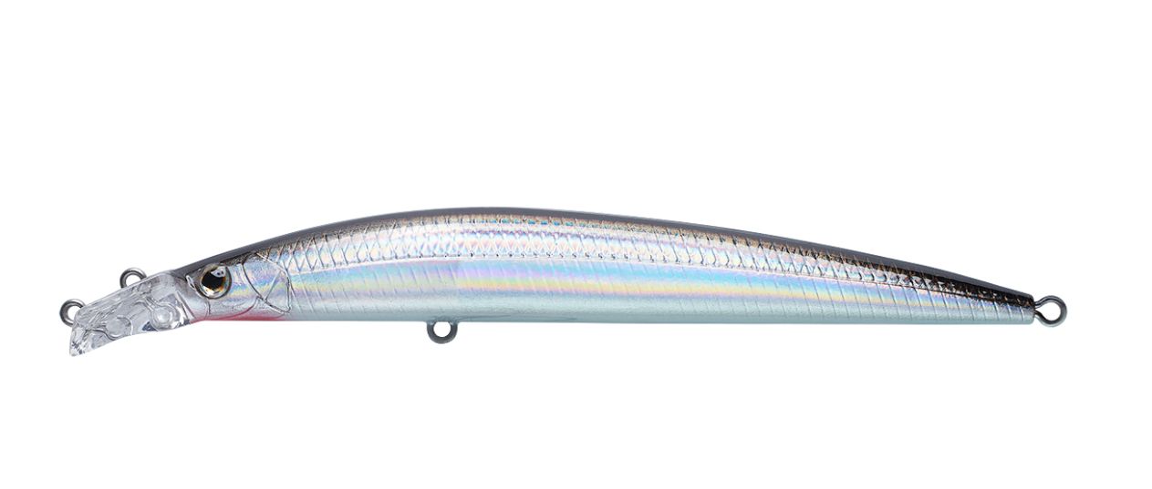 Воблер Минноу Strike Pro Top Water Minnow 110,  110 мм,  10, 5 гр,  Загл. 0, 2м.-0, 7м.,  Плавающий,  цвет: A010-EP Black Back Silver,  (JL-166F#A010-EP)