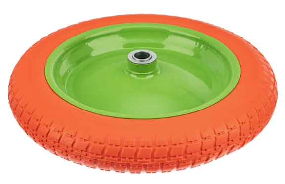 Колесо для тачки полиуретан 3.00-8,  ось Ø20мм/90мм Сибртех (689765)