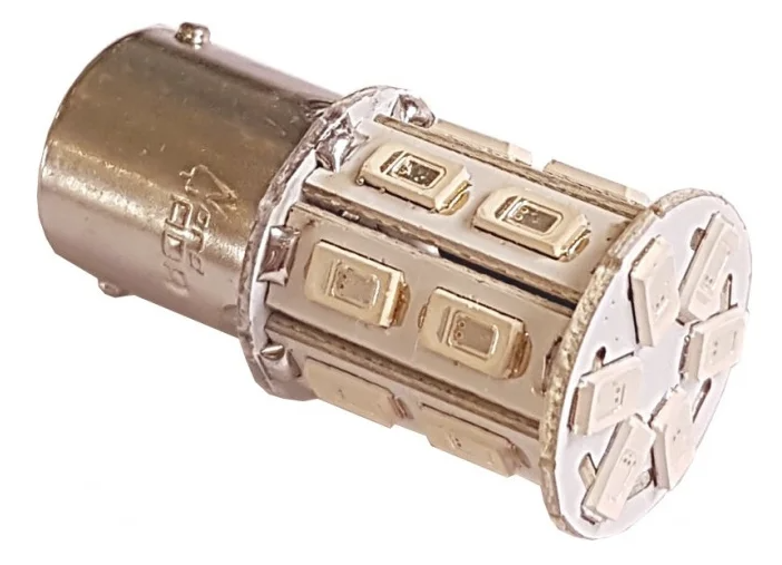 Светодиод 24V P21W (S25) красный 20SMD YADA (904820) (1шт.)