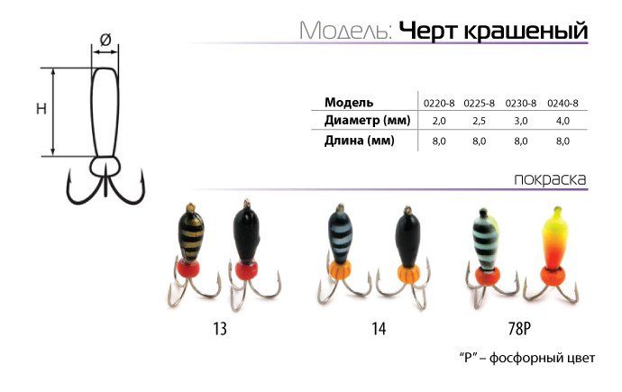 Мормышка W Spider Черт краш. D3, 0 мм L8, 0 мм 78P