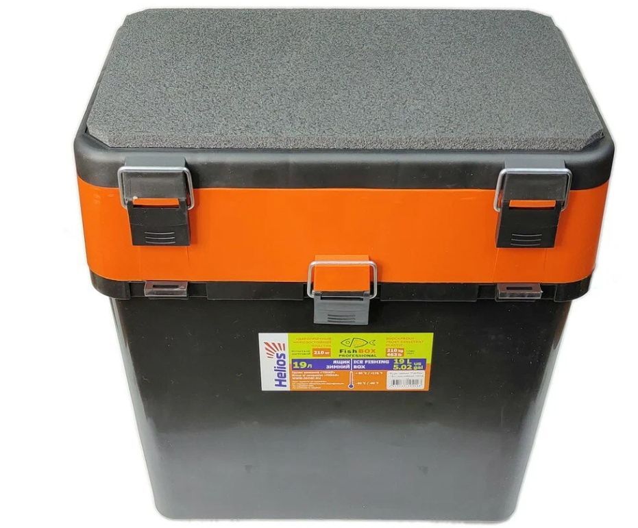 Ящик зимний "FishBox" односекционный (19л) оранжевый Helios