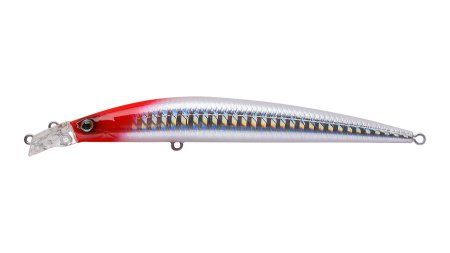 Воблер Минноу Strike Pro Top Water Minnow 110,  110 мм,  10, 5 гр,  Загл. 0, 2м.-0, 7м.,  Плавающий,  цвет: 022PPP-713 Redhead Silver,  (JL-166F#022PPP-713)