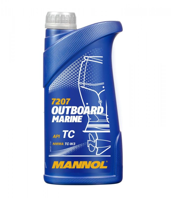 MANNOL Outboard Marine 2T  2-х тактное полусинтетическое масло для лодочных моторов 1L 7207/1412/мотоотдел/