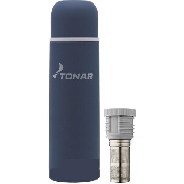 Термос TONAR 750 ML с ситечком (синий)