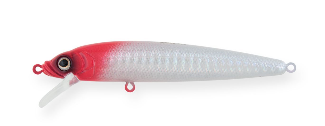 Воблер Минноу Strike Pro Alpha Minnow 95,  95 мм,  9 гр,  Загл. 0, 6м.-1, 6м.,  Плавающий,  цвет: 022PPP-713 Redhead Silver,  (EG-034F#022PPP-713)