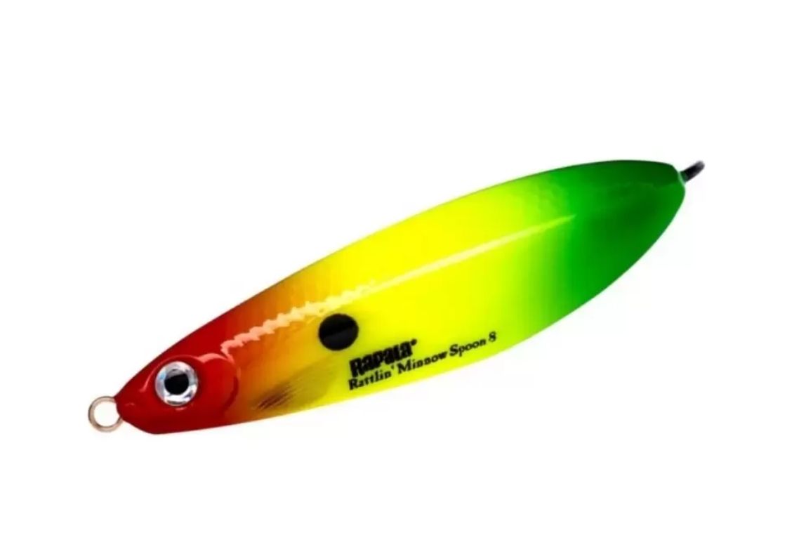 Блесна незацепляйка Rapala Minnow Rattlin Spoon 08 /RYGR