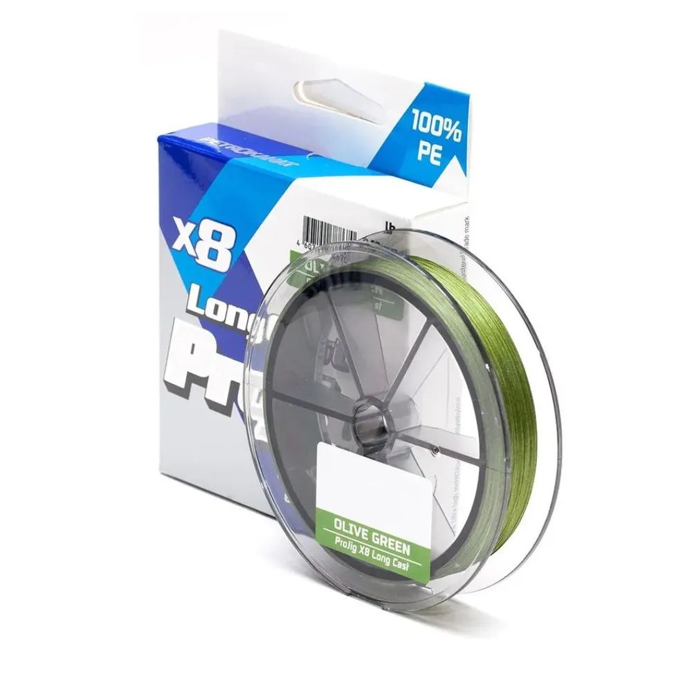 Шнур ProJig X8 Long Cast 0, 24 мм,  18, 0 кг,  150 м,  хаки