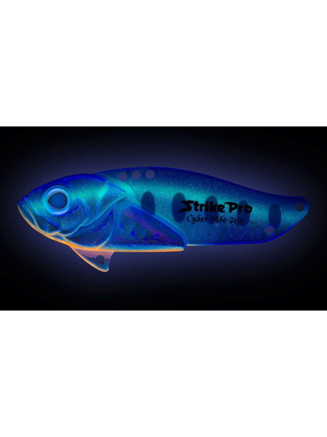 Блесна-цикада Strike Pro Cyber Vibe 40,  40 мм,  6, 6 гр,  цвет: UV Blue Silver OB,  (JG-005B#A150-713)